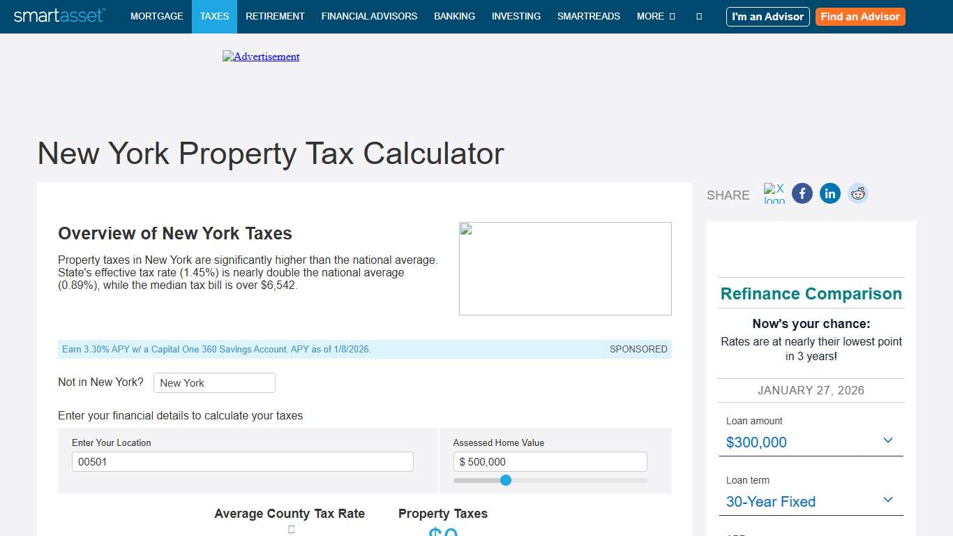New York Property Tax Calculator - SmartAsset