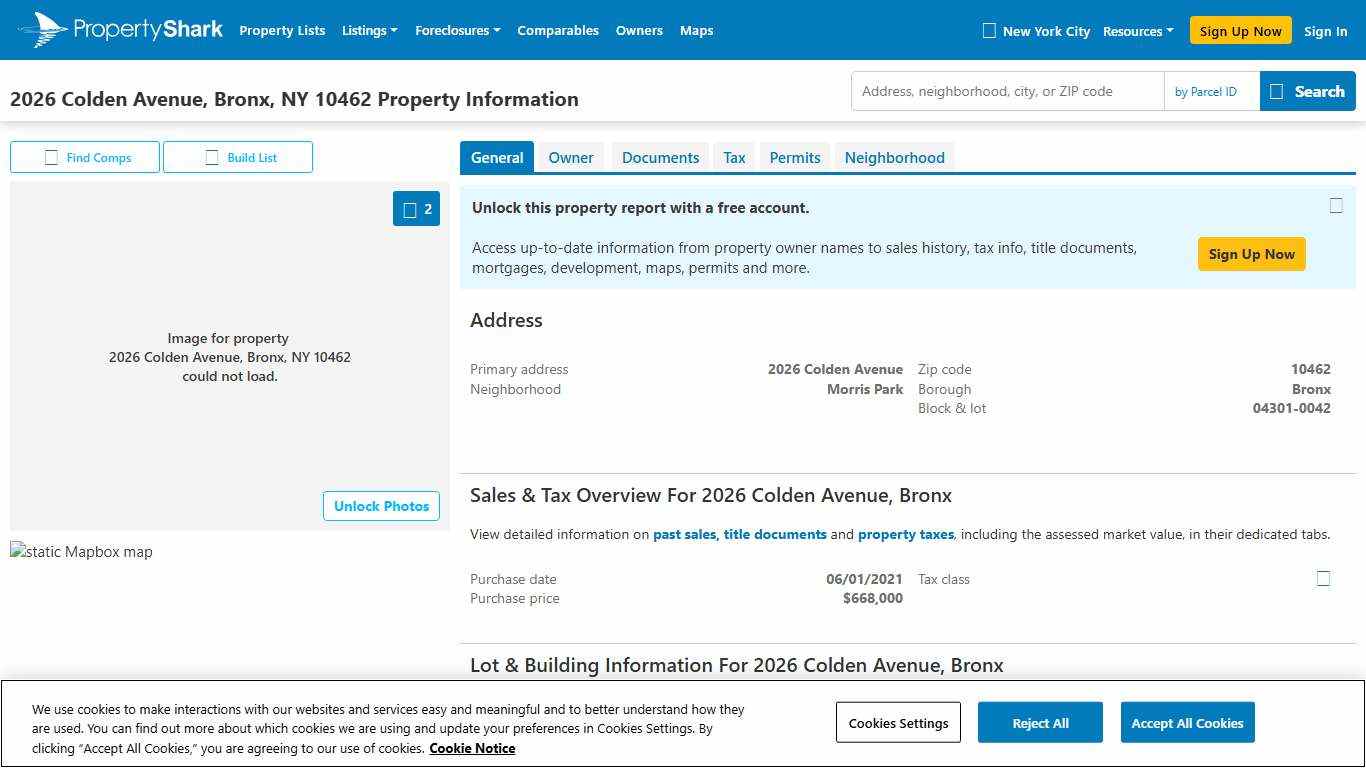 2026 Colden Ave, Bronx, NY 10462 - Owner, Sales, Taxes